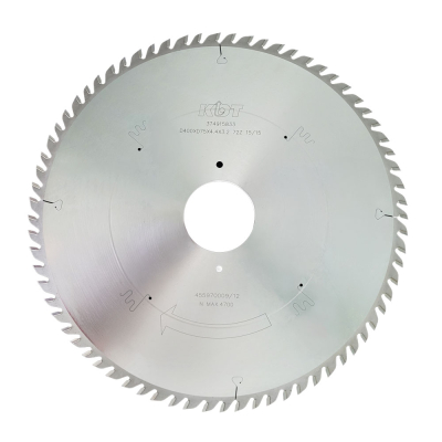 Hoja de corte, ØExt:400mm x ØEje:75mm x 4.4/3.2 x Z=72, para Quadra 320/380
